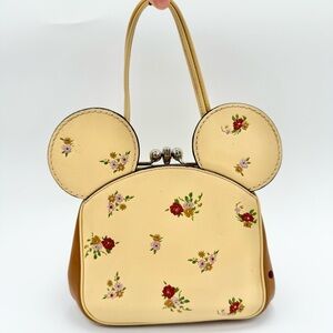 GUC! Limited Edition Coach Cream Floral Mickey Ears Bag